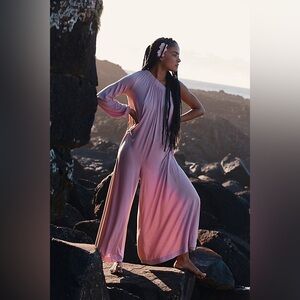 Free People Sunday Stroll Jumper / Jumpsuit - Rose Pink